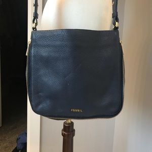 FOSSIL Preston crossbody bag, navy blue